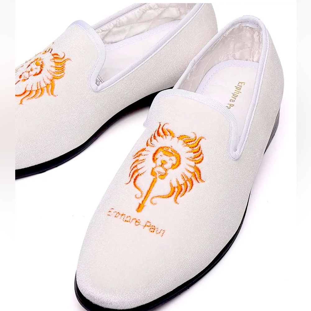 NIB Erphpre Paul Men's Velvet Shoes Fashion Embroidered Wedding Party Size 47